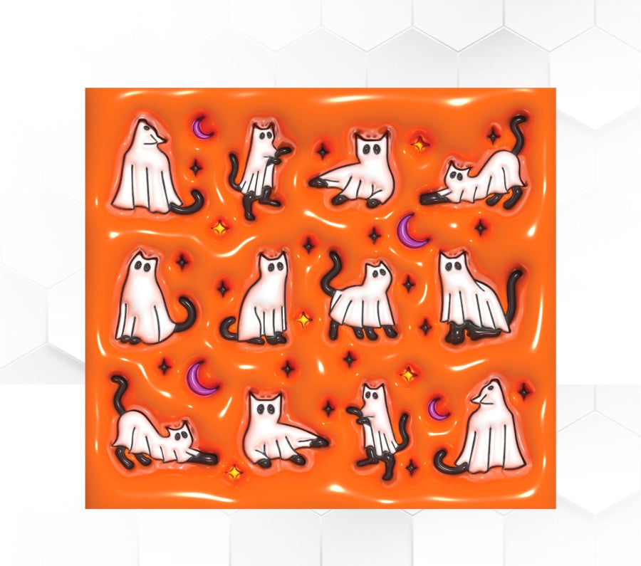 Cat Halloween Tumbler, 20 oz Skinny Tumbler - DECOETUMBLER-353