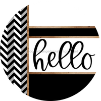 Thumbnail for Chevron Door Hanger, Hello Door Hanger, DCO-01799-DH, 18