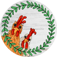 Thumbnail for Chicken Door Hanger Funny Dco-01191-Dh 18 Round Wood