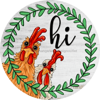 Thumbnail for Chicken Door Hanger Funny Dco-01192-Dh 18 Round Wood