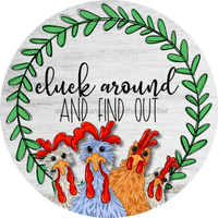 Thumbnail for Chicken Door Hanger Funny Dco-01199-Dh 18 Round Wood