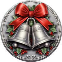 Thumbnail for Christmas Bells Sign, Cow Sign, DECOE-5304-D, Sign For Wreath, 10