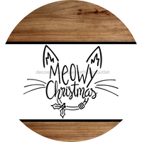 Thumbnail for Christmas Cat 18" Wood Door Hanger - DCO-102839-DH