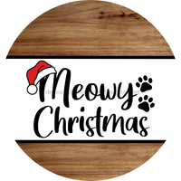 Thumbnail for Christmas Cat 18" Wood Door Hanger - DCO-102832-DH
