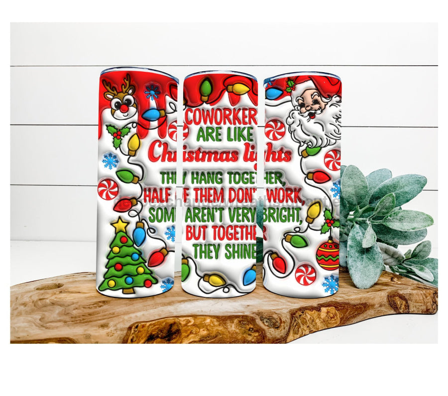 Christmas Coworkers Tumbler, 20 oz Skinny Tumbler - DECOETUMBLER-358