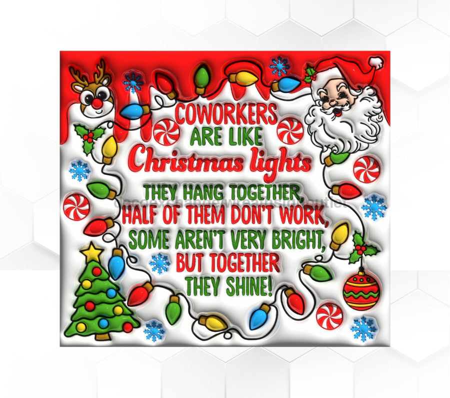 Christmas Coworkers Tumbler, 20 oz Skinny Tumbler - DECOETUMBLER-358