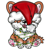 Thumbnail for Christmas Dog Corgi Door Hanger Mj-W-00073-Dh 22‚Äô Wood