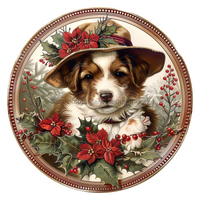 Thumbnail for Christmas Dog 18" Wood Door Hanger - DCO-102728-DH