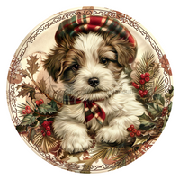 Thumbnail for Christmas Dog 18" Wood Door Hanger - DCO-102738-DH