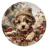 Thumbnail for Christmas Dog 18" Wood Door Hanger - DCO-102742-DH