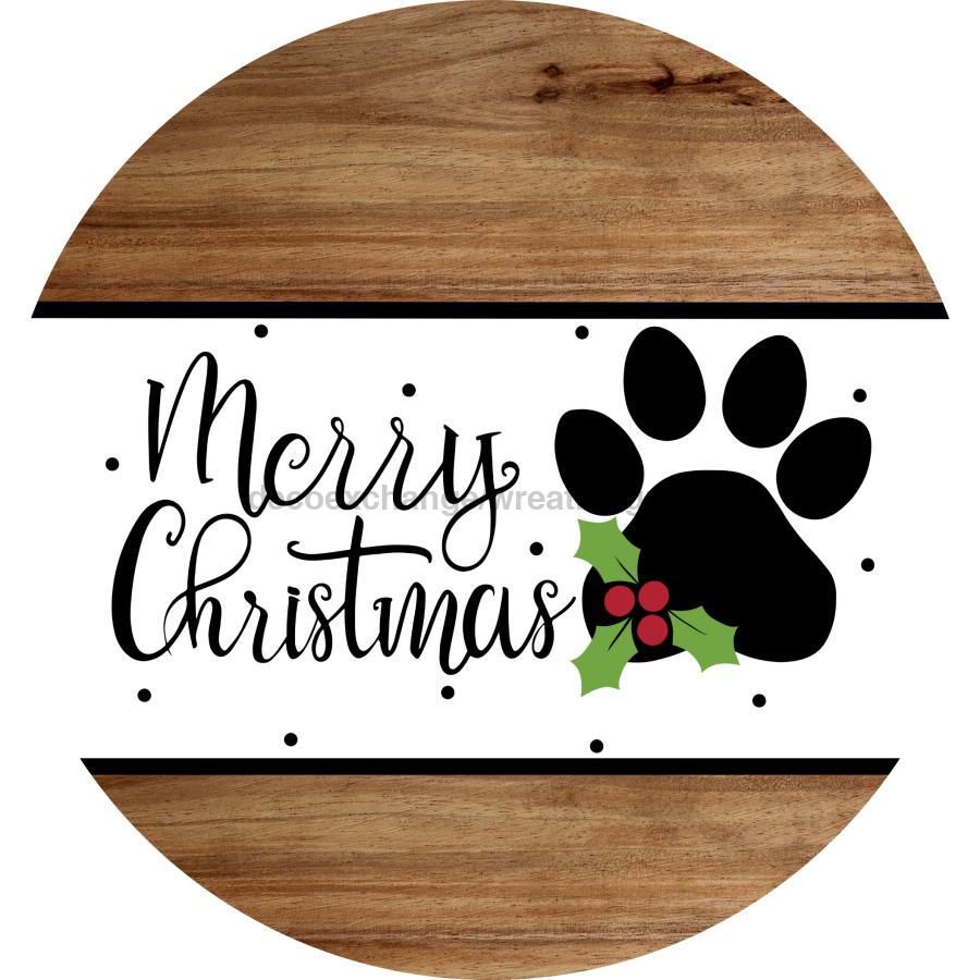 Christmas Dog 18" Wood Door Hanger - DCO-102834-DH