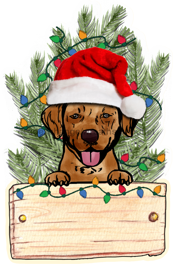 Christmas Dog Sign Wood Sign Door Hanger Decoe-W-441 22