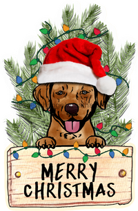 Thumbnail for Christmas Dog Sign Wood Sign Door Hanger Decoe-W-442 22