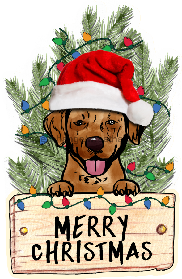 Christmas Dog Sign Wood Sign Door Hanger Decoe-W-442 22