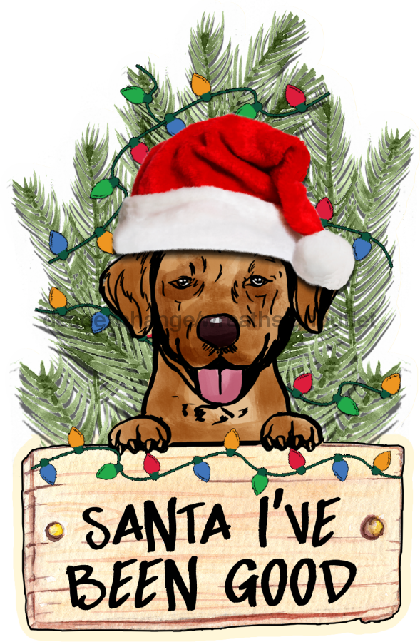 Christmas Dog Sign Wood Sign Door Hanger Decoe-W-443 22