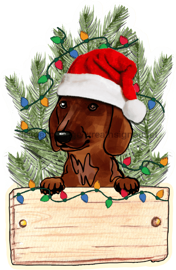 Christmas Dog Sign Wood Sign Door Hanger Decoe-W-444 22