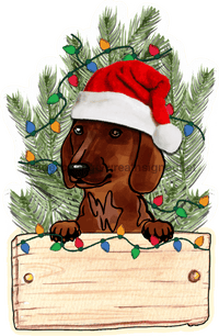 Thumbnail for Christmas Dog Sign Wood Sign Door Hanger Decoe-W-444 22