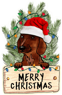 Thumbnail for Christmas Dog Sign Wood Sign Door Hanger Decoe-W-446 22