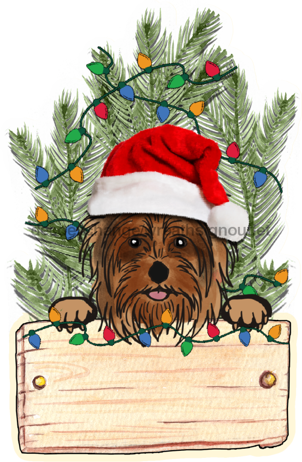 Christmas Dog Sign Wood Sign Door Hanger Decoe-W-447 22