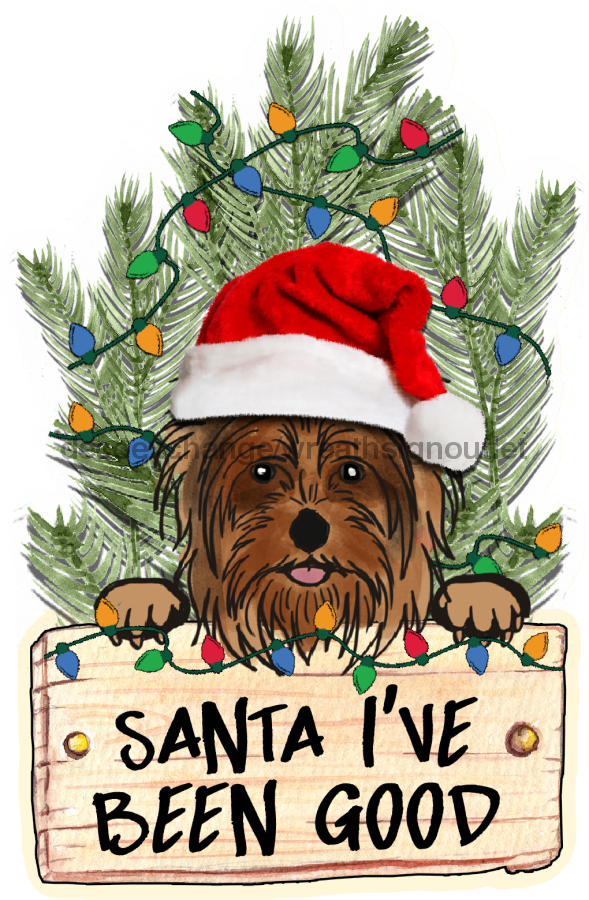 Christmas Dog Sign Wood Sign Door Hanger Decoe-W-448 22