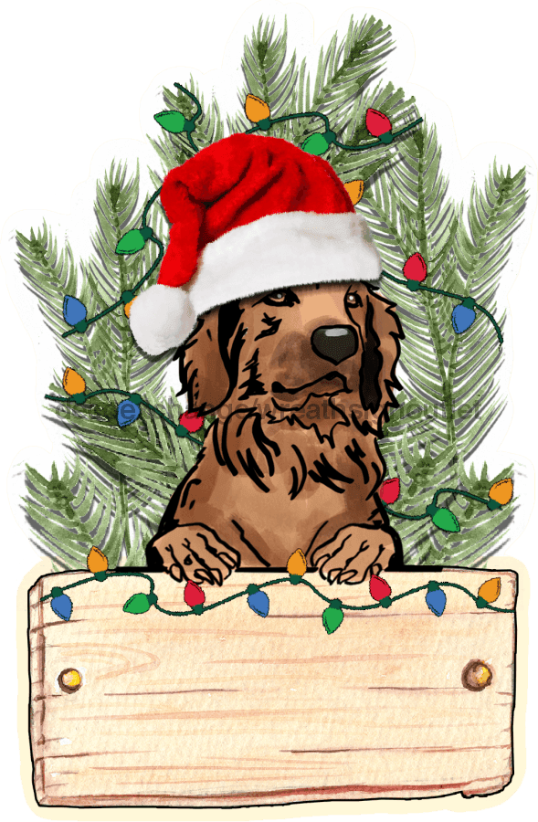 Christmas Dog Sign Wood Sign Door Hanger Decoe-W-451 22
