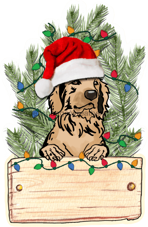 Christmas Dog Sign Wood Sign Door Hanger Decoe-W-452 22