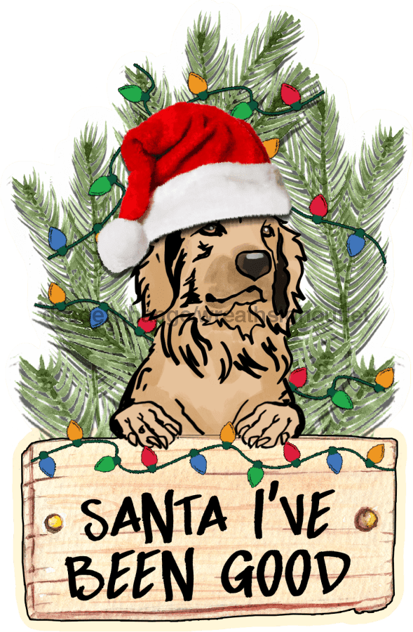 Christmas Dog Sign Wood Sign Door Hanger Decoe-W-453 22