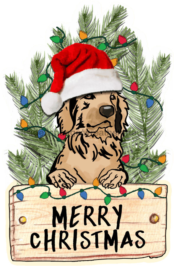 Christmas Dog Sign Wood Sign Door Hanger Decoe-W-454 22