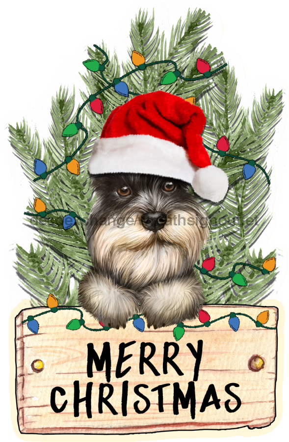 Christmas Dog Sign Wood Sign Door Hanger Decoe-W-455 22