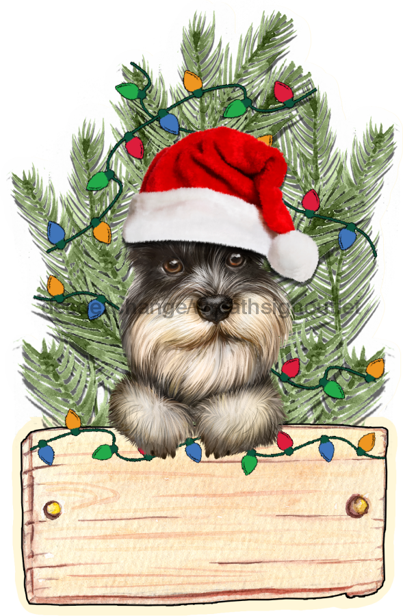Christmas Dog Sign Wood Sign Door Hanger Decoe-W-456 22