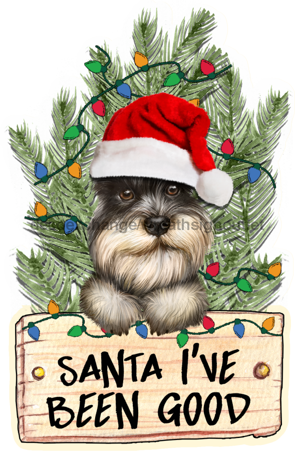 Christmas Dog Sign Wood Sign Door Hanger Decoe-W-457 22