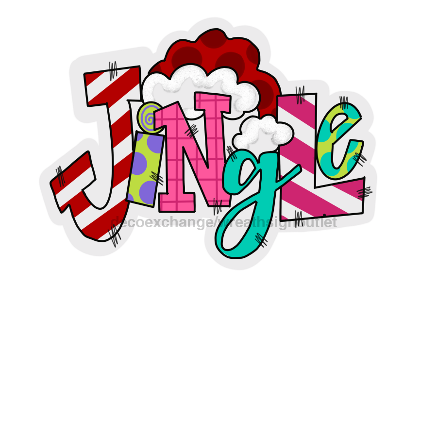 Christmas Jingle Door Hanger Mj-W-00002 22‚Äô Wood