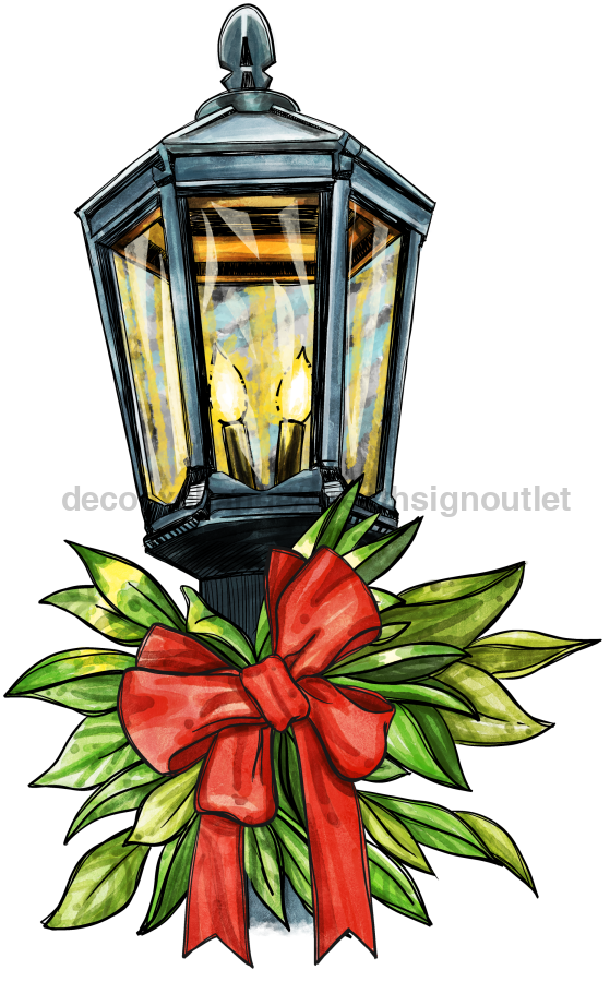 Christmas Lantern 22" Wood Door Hanger - DECOE-W-239-DH