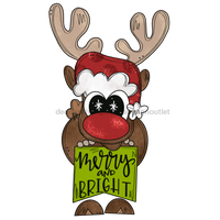 Thumbnail for Christmas Reindeer Door Hanger Mj-W-00030 22‚Äô Wood