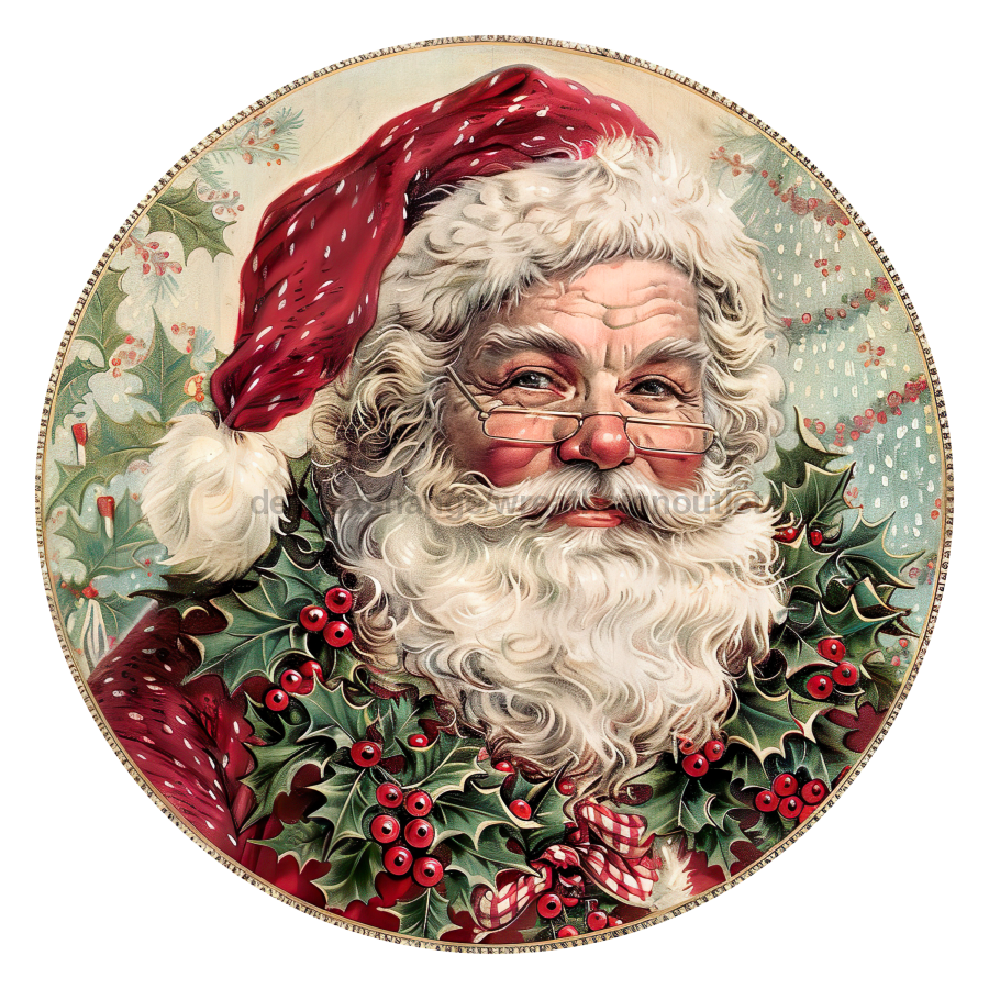 Christmas Santa 18" Wood Door Hanger - DCO-102674-DH