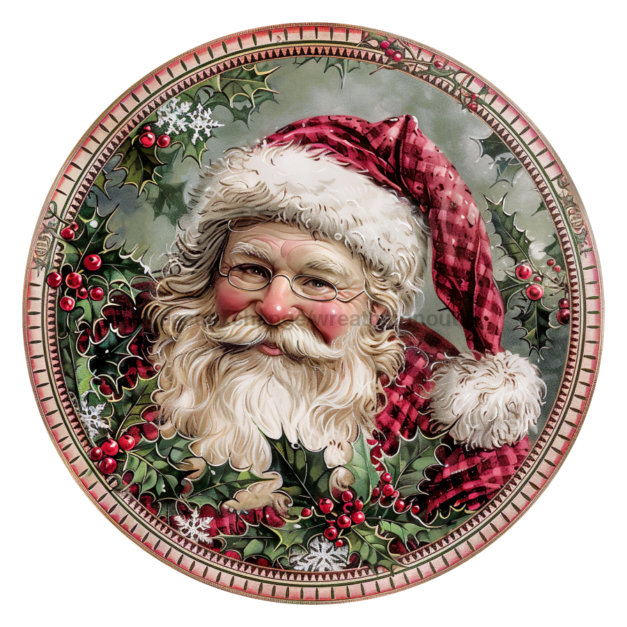 Christmas Santa 18" Wood Door Hanger - DCO-102682-DH