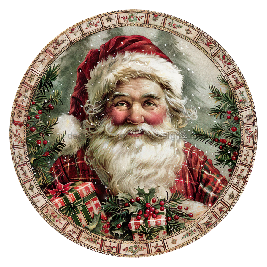 Christmas Santa 18" Wood Door Hanger - DCO-102684-DH