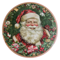 Thumbnail for Christmas Santa 10" Metal Wreath Sign - DCO-102687