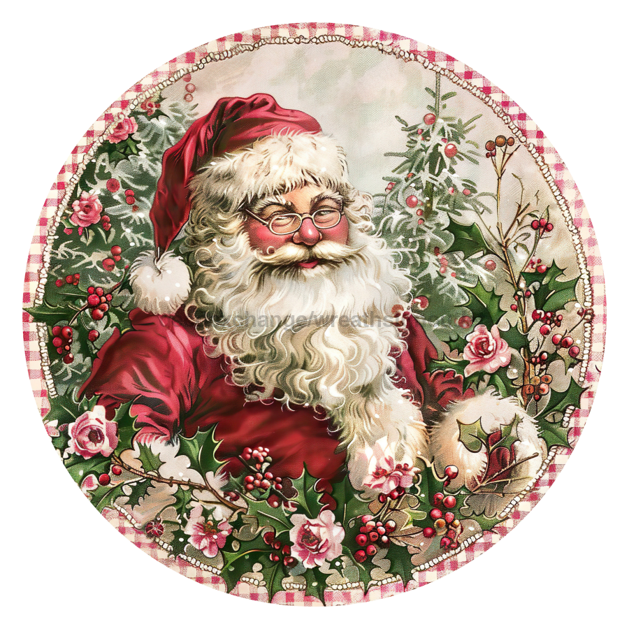 Christmas Santa 18" Wood Door Hanger - DCO-102689-DH