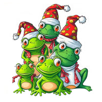 Thumbnail for Christmas Frogs 22" Wood Door Hanger - DECOE-W-903417-DH