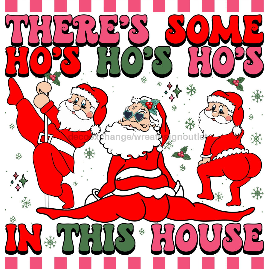 Christmas Funny 10x10" Metal Wreath Sign - DECOE-4766