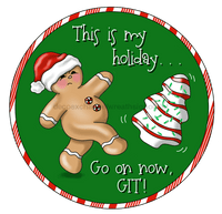 Thumbnail for Christmas Sign Funny Gingerbread Metal Sign Pcd-066 10