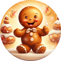 Thumbnail for Christmas Sign, Gingerbread Sign, DCO-00468, Sign For Wreath, 10