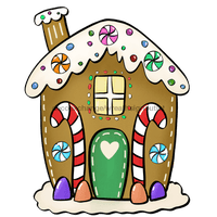 Thumbnail for Christmas Sign, Gingerbread House, wood sign, DECOE-W-035 wood wreath sign, wreath size wood, christmas