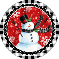 Thumbnail for Wreath Sign, Christmas Sign, Happy Snowman, 10