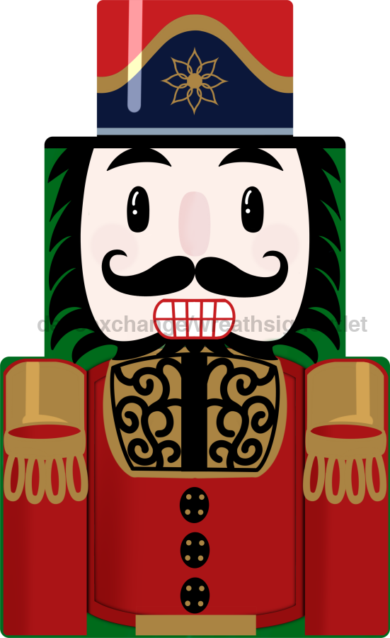 Christmas Nutcracker 22" Wood Door Hanger - DECOE-W-357-DH