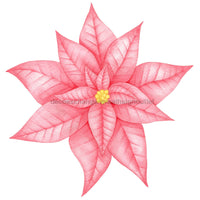 Thumbnail for Christmas Pink Poinsettia 22" Wood Door Hanger - DECOE-W-903429-DH