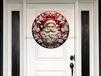 Thumbnail for Christmas Sign Red Santa Pink Dco-00614 For Wreath 18 Round Door Hanger