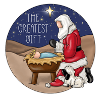 Thumbnail for Christmas Sign, Religious Sign, The Greatest Gift Sign, wood sign, PCD-W-034 - DecoExchange¬Æ