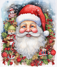 Thumbnail for Christmas Sign, Santa Sign, DCO-00172, Sign For Wreath, 8x10